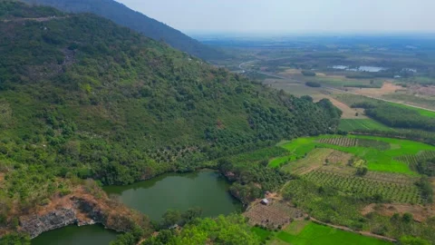 Mountain and lake view Stock Footage 235535375