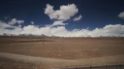 Mountain and Land with some of clouds and sky with high contrast Foto stock