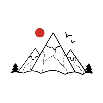 Mountain and landscape vector illustration Illustrazione stock