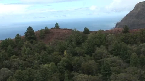 Mountain and Ocean Aerial Vídeo Stock 5295356