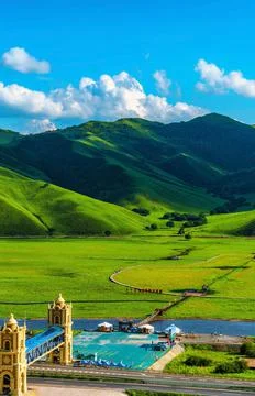 Mountain and plain Stock Photos