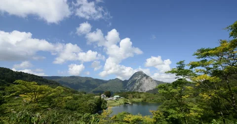 Mountain and pond time-lapse Stock Footage 48992481