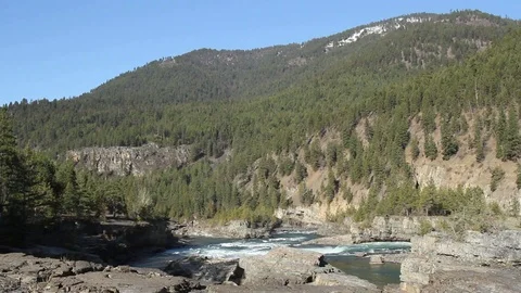Mountain and rapids - Stock Footage 86438840