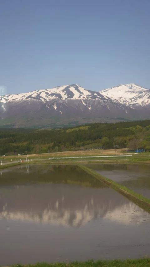 Mountain and rice fields in Japan 動画素材 246524268