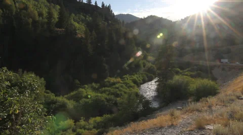 Mountain and River Stock Footage 27815424