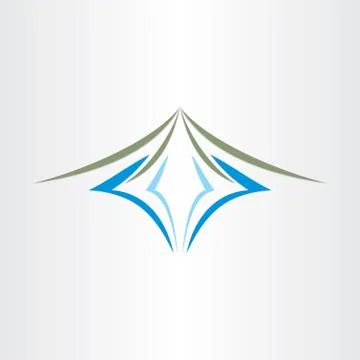 Mountain and river stylized design Stock Illustration