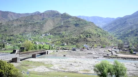 Mountain and river view Stock Footage 270208860