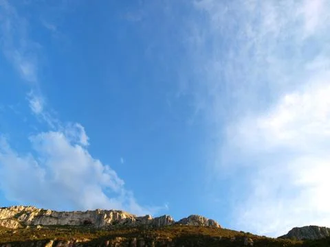 Mountain and sky Stock Photos
