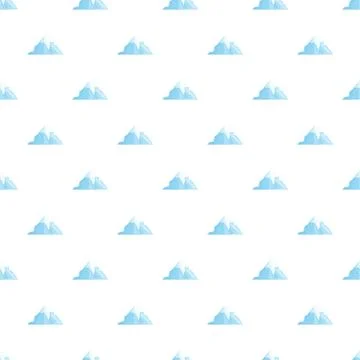 Mountain and snow pattern seamless repeating background Stock Illustration