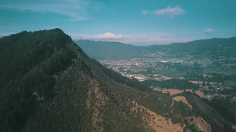 Mountain and town Video stock 130477738