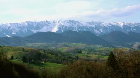 Mountain and valley large view Stock Footage 49510957