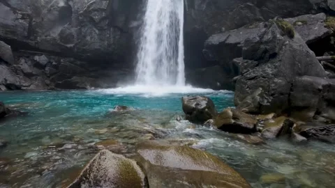 Mountain and waterfall Stock-Footage 268897973