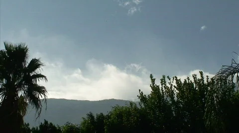 Mountain and White Clouds HD Stock Footage 622784