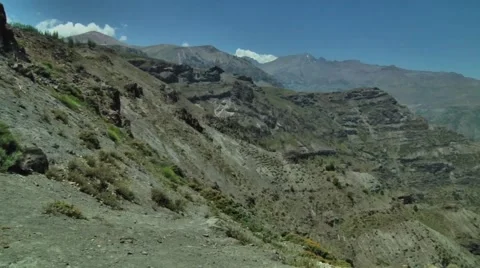 Mountain Andes in Chile  with sunny day Stock Footage 59043949