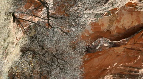 Mountain arch window red rock P HD 3862 Stock-Footage 537433