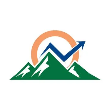 Mountain Arrow Adventure Symbol Vector Stock Illustration