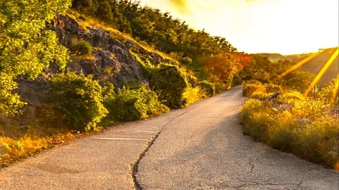Mountain asphalt road Video stock 96213358