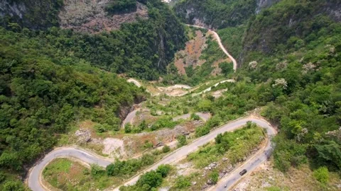 Mountain attach road nature Stock-Footage 274414505