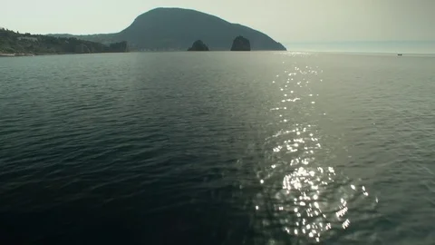 The mountain Ayu-Dag and rocks Adalary. Look up shot 1 動画素材 83186170