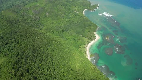 Mountain Backdrop Behind Paradise Beach-09 스톡 동영상 322130702
