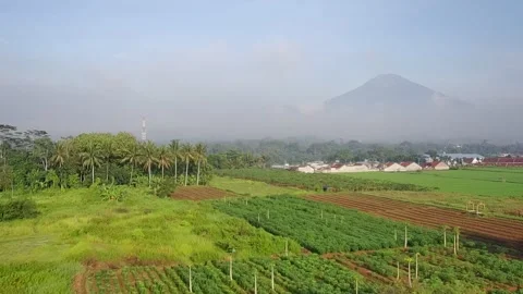 Mountain backdrop taken using a drone Stock Footage 292833646