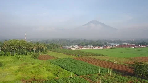 Mountain backdrop taken using a drone Stock Footage 292834977