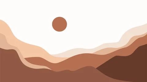 Mountain background with neutral color Stock Illustration