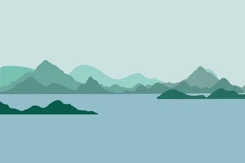 Mountain Background Vector Stock Illustration