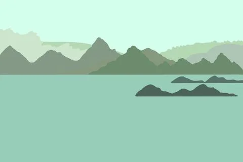 Mountain Background Vector Stock Illustration