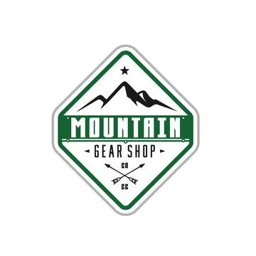 Mountain Badge Stock Illustration