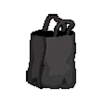 Mountain bag camp pixel art vector illustration Stock Illustration