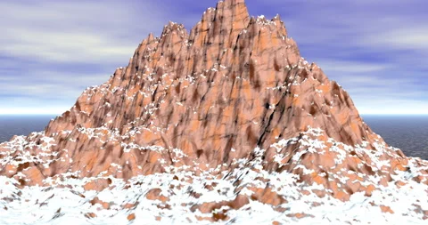 Mountain with battlements Stock Footage 166957670