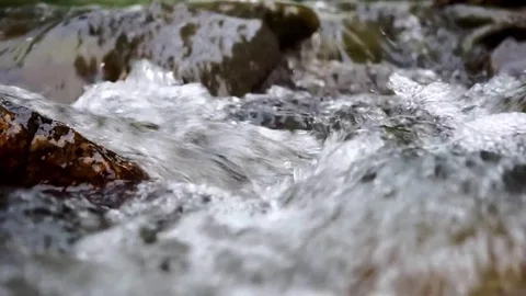 Mountain beautiful pure water, macro video, footage background,design element Stock Footage