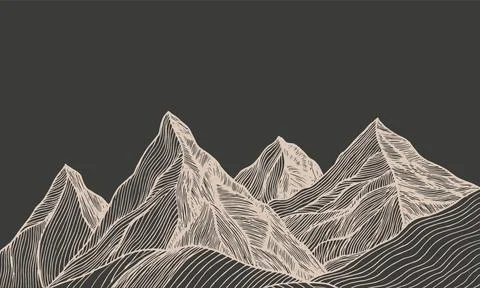 Mountain beige dark Stock Illustration