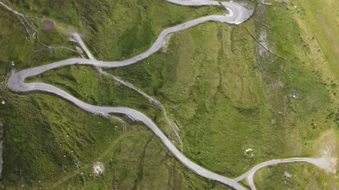 Mountain bends from above Stock Footage 138881189