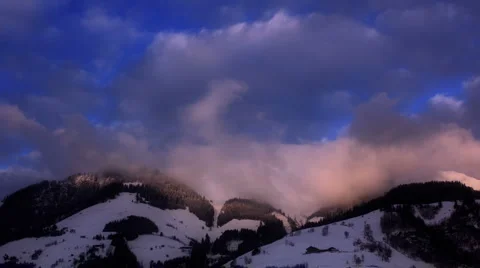 Mountain Berg Timelapse Zeitraffer Stock Footage 1058210