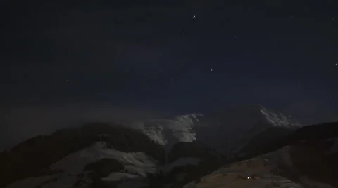 Mountain Berg Timelapse Zeitraffer Stock Footage 1058270