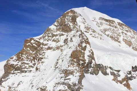 Mountain in the bernese oberland in winter Stock Photos