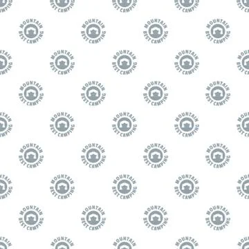 Mountain best camping pattern seamless Stock Illustration