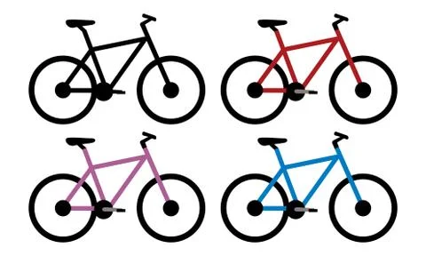 Mountain bicycles set, vector illustration Stock Illustration