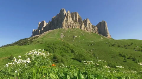 Mountain Big Thach Under Blue Sky With Clouds 스톡 동영상 67987797