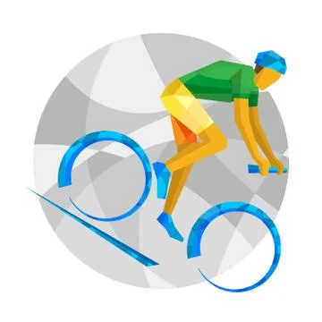 Mountain bike with abstract patterns Stock Illustration