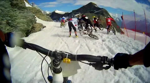 Mountain Bike competition Stock Footage 27693142