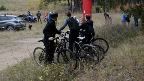 Mountain bike competitions Stock Footage 280329480