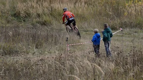 Mountain bike competitions Stock Footage 280329737