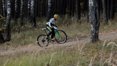 Mountain bike competitions Stock Footage 280330956
