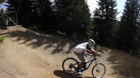 Mountain bike downhill Stock Footage 25892282