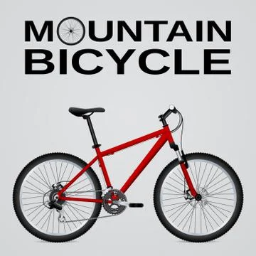 Mountain bike. Isolated object. Vector Image. Stock Illustration