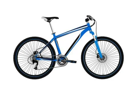 Mountain bike isolated on white background.Vector illustration. Stock Illustration