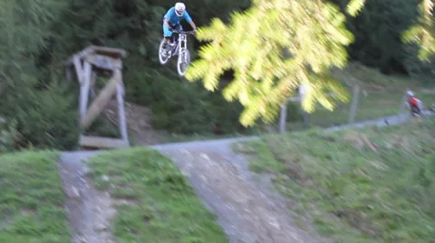 Mountain bike jump Stock Footage 25892817